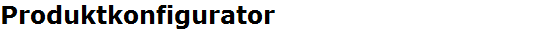 Produktkonfigurator
